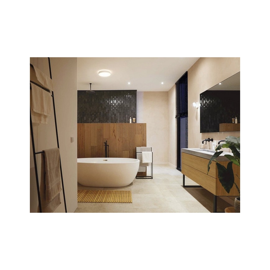 Philips - prigušiva kupatilska LED svetiljka Hue DEVERE 33,5W/230V IP44 prečnik 425 mm 2200-6500K + daljinski upravljač