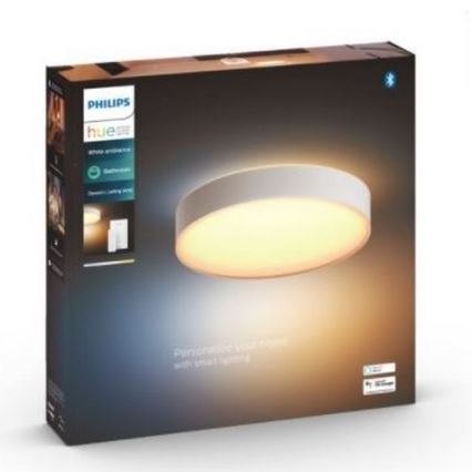 Philips - prigušiva kupatilska LED svetiljka Hue DEVERE 33,5W/230V IP44 prečnik 425 mm 2200-6500K + daljinski upravljač