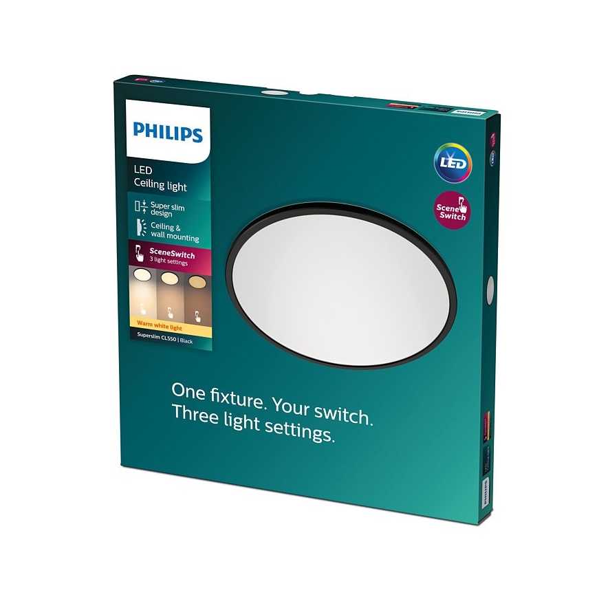 Philips - prigušiva LED plafonska svetiljka SCENE SWITCH LED/18W/230V