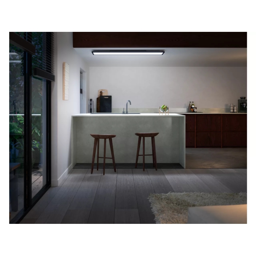 Philips - LED prigušiva stropna svetiljka Hue AURELLE LED/39W/230V 2200-6500K 120x30 cm crna