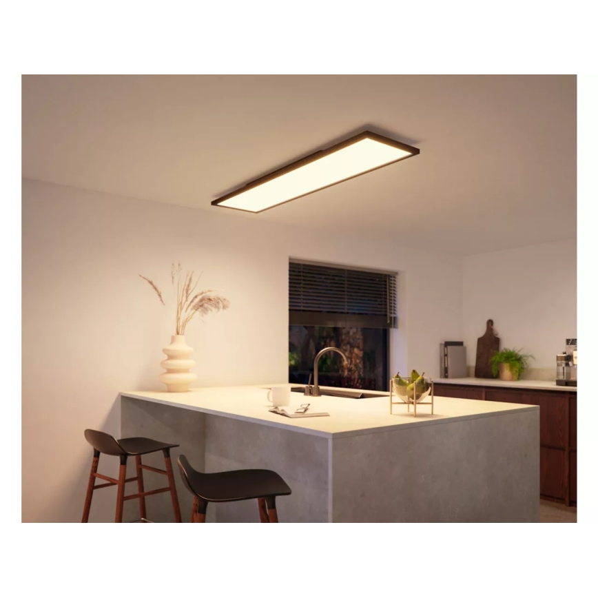 Philips - LED prigušiva stropna svetiljka Hue AURELLE LED/39W/230V 2200-6500K 120x30 cm crna