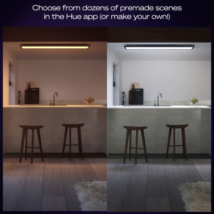 Philips - LED prigušiva stropna svetiljka Hue AURELLE LED/39W/230V 2200-6500K 120x30 cm crna
