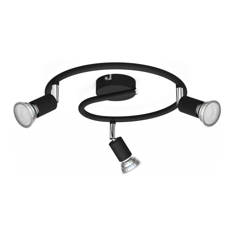 Philips - Reflektorska lampa 3xGU10/50W/230V crno