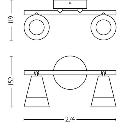 Philips - Reflektorska lampa CLEFT 2xGU10/5W/230V