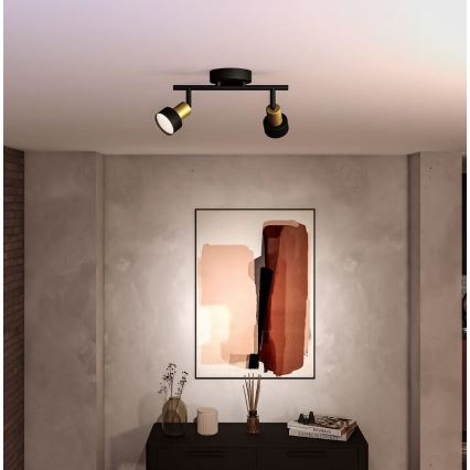 Philips - Reflektorska lampa CONDUIT 2xGU10/5W/230V crno/mesing