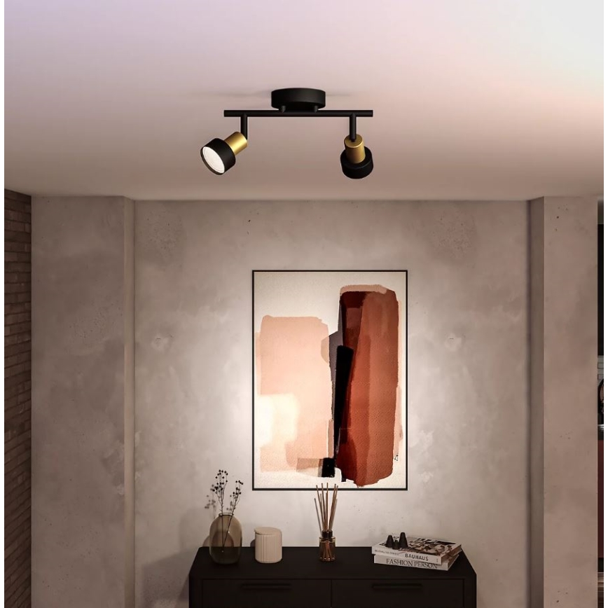 Philips - Reflektorska lampa CONDUIT 2xGU10/5W/230V crno/mesing