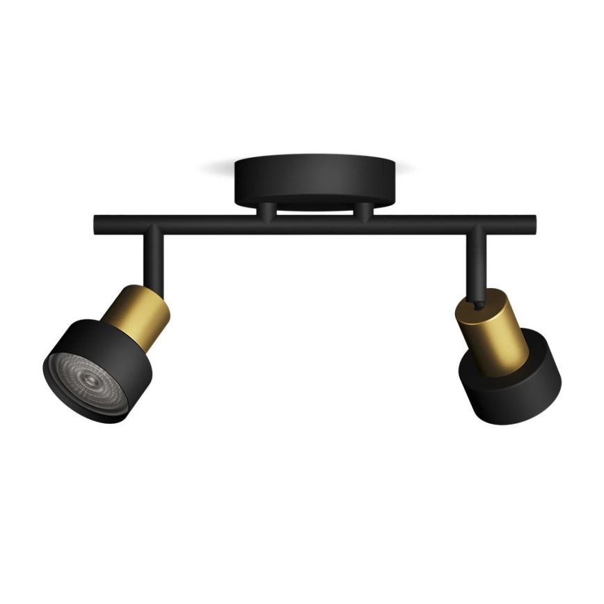 Philips - Reflektorska lampa CONDUIT 2xGU10/5W/230V crno/mesing