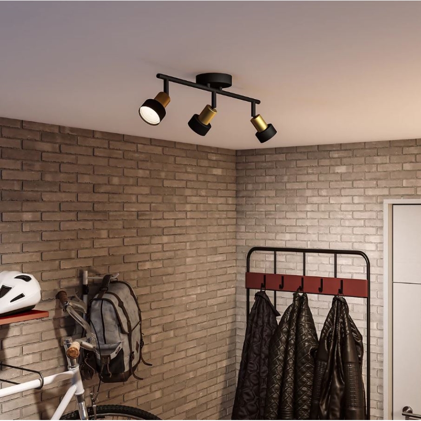 Philips - Reflektorska lampa CONDUIT 3xGU10/5W/230V crno/mesing