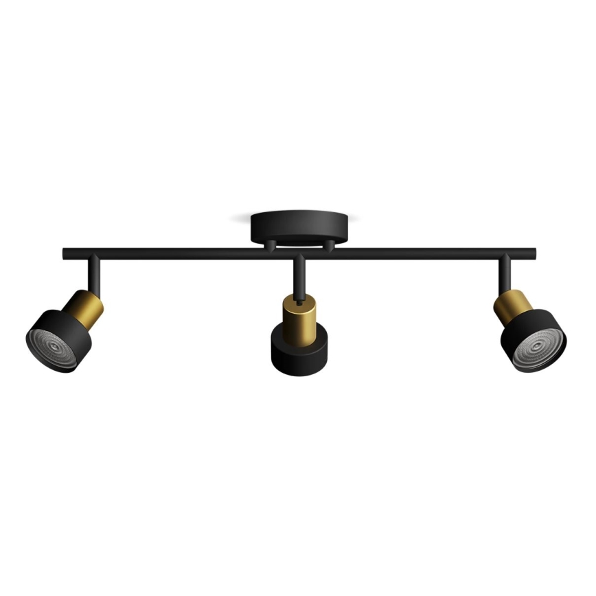 Philips - Reflektorska lampa CONDUIT 3xGU10/5W/230V crno/mesing