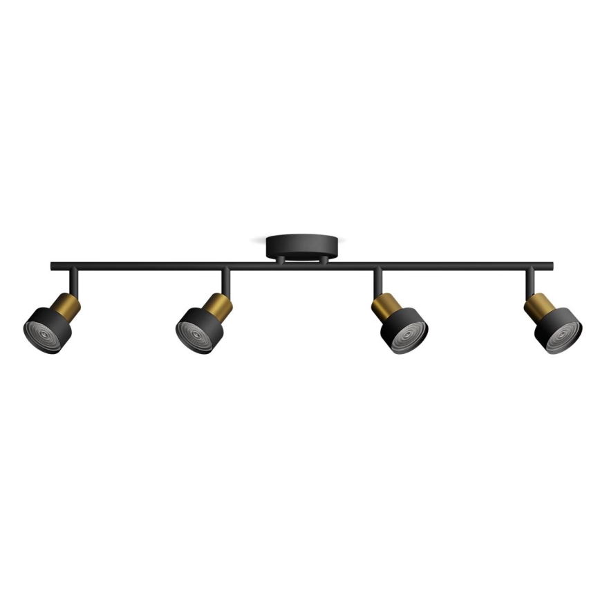 Philips - Reflektorska lampa CONDUIT 4xGU10/5W/230V crno/mesing