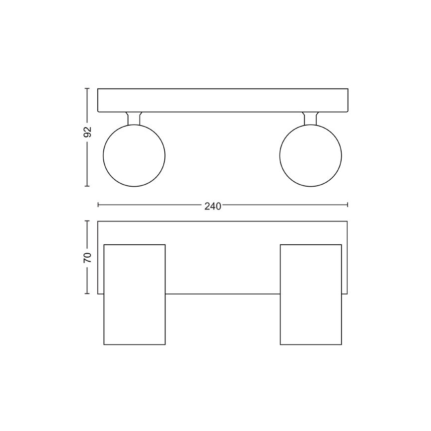 Philips - Reflektorska lampa KOSIPO 2xGU10/5,5W/230V bela
