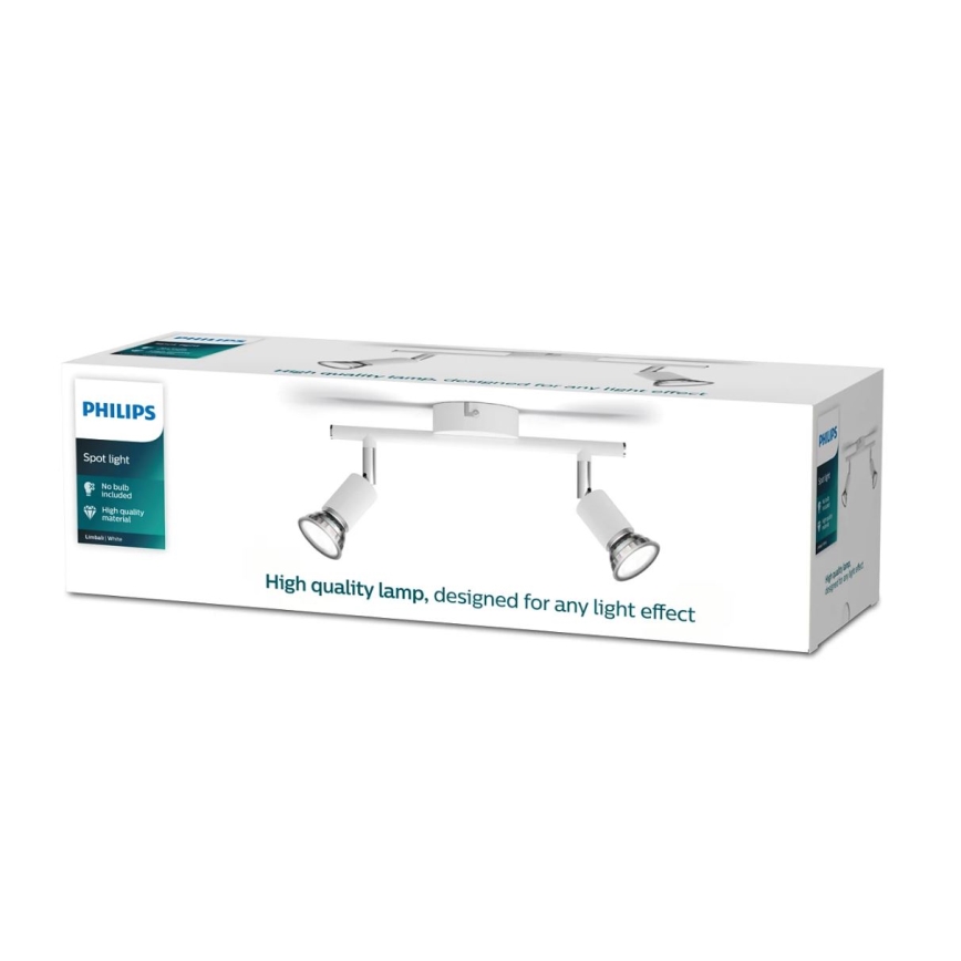 Philips - Reflektorska lampa 2xGU10/50W/230V bela
