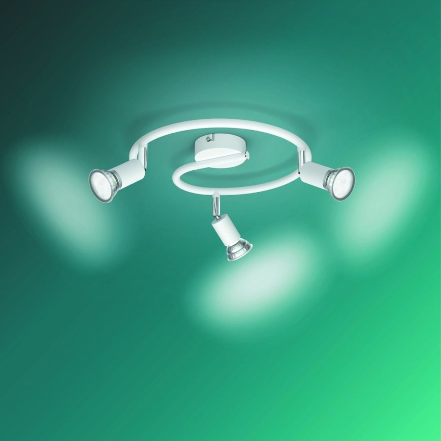Philips - Reflektorska lampa 3xGU10/50W/230V bela