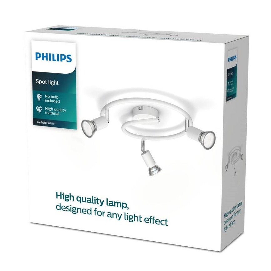 Philips - Reflektorska lampa 3xGU10/50W/230V bela
