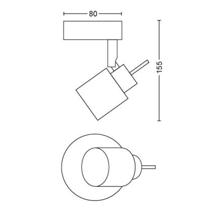 Philips - Reflektorska lampa 1xGU10/35W/230V crno