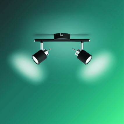 Philips - Reflektorska lampa 2xGU10/35W/230V crno