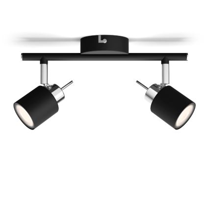 Philips - Reflektorska lampa 2xGU10/35W/230V crno