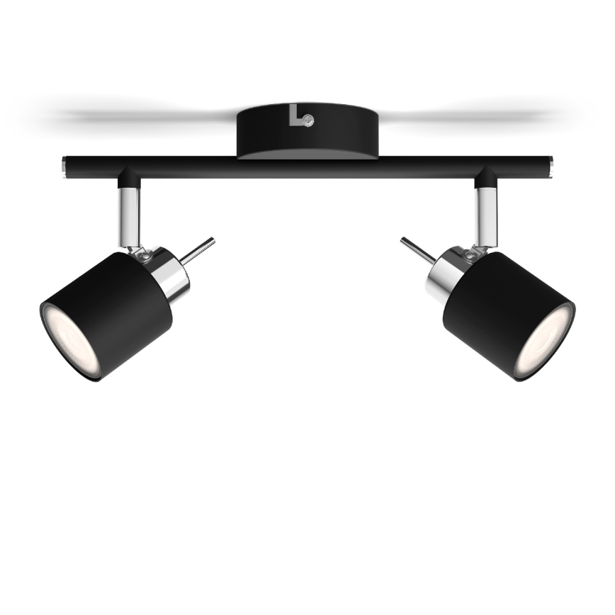Philips - Reflektorska lampa 2xGU10/35W/230V crno