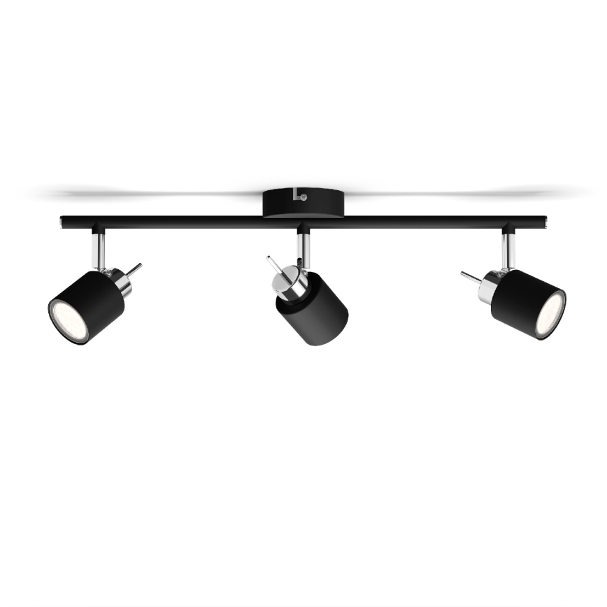 Philips - Reflektorska lampa 3xGU10/35W/230V crno