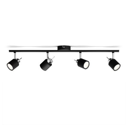 Philips - Reflektorska lampa 4xGU10/35W/230V crno