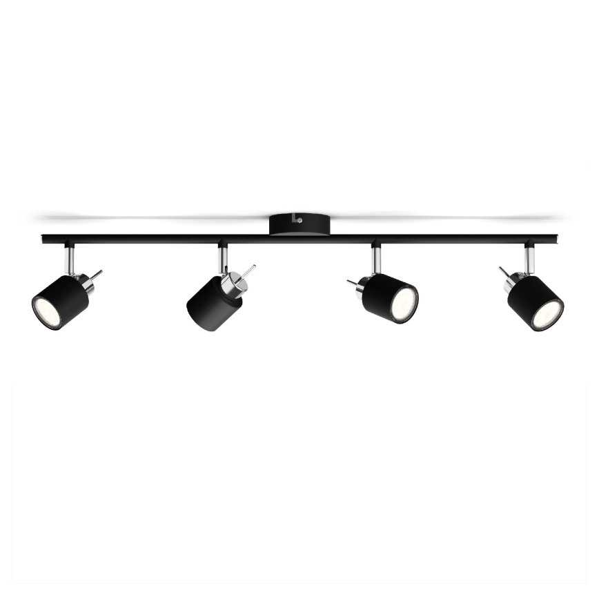 Philips - Reflektorska lampa 4xGU10/35W/230V crno