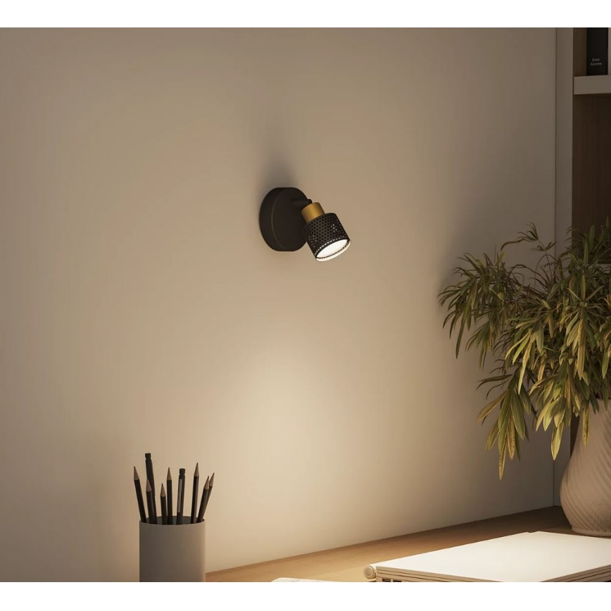 Philips - Reflektorska lampa NIALL 1xGU10/5W/230V crno/mesing