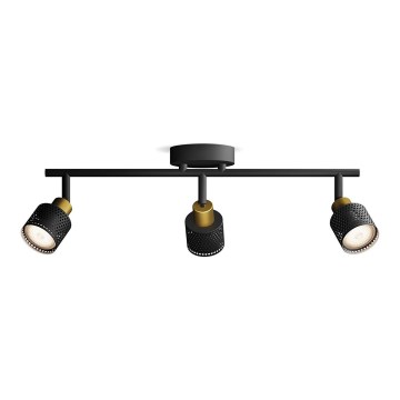 Philips - Reflektorska lampa NIALL 3xGU10/5W/230V crno/mesing