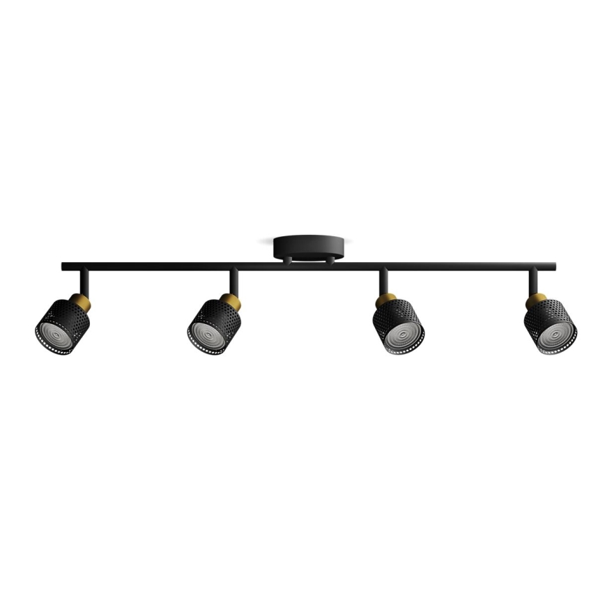 Philips - Reflektorska lampa NIALL 4xGU10/5W/230V crno/mesing
