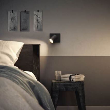 Philips - Reflektorska lampa RUNNER 1xGU10/20W/230V crno