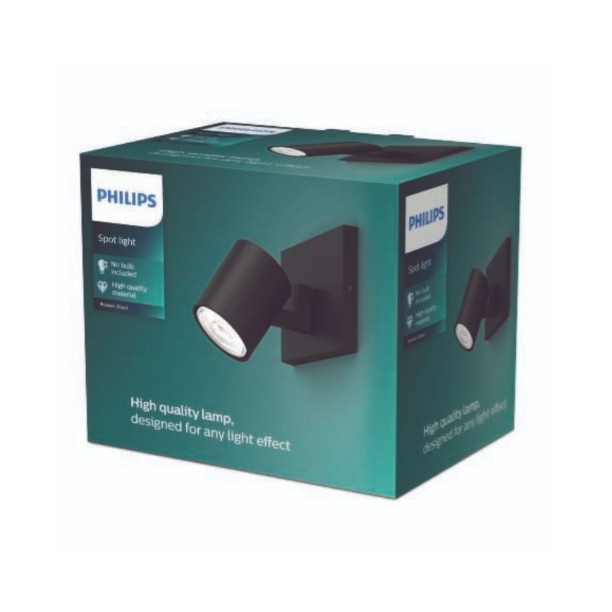 Philips - Reflektorska lampa RUNNER 1xGU10/20W/230V crno