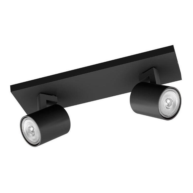 Philips - Reflektorska lampa RUNNER 2xGU10/20W/230V crno