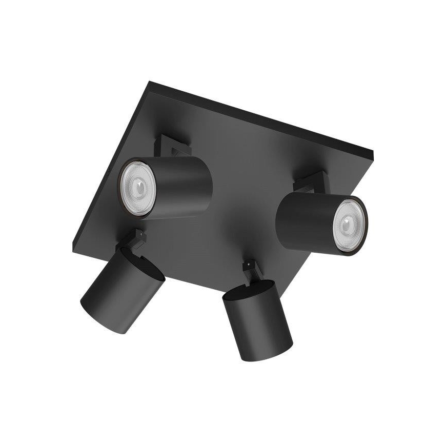 Philips - Reflektorska lampa 4xGU10/20W/230V crno