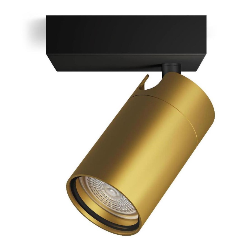 Philips - Reflektorska lampa za kupatilo IDRIS 1xGU10/5W/230V IP44 crno/zlatna