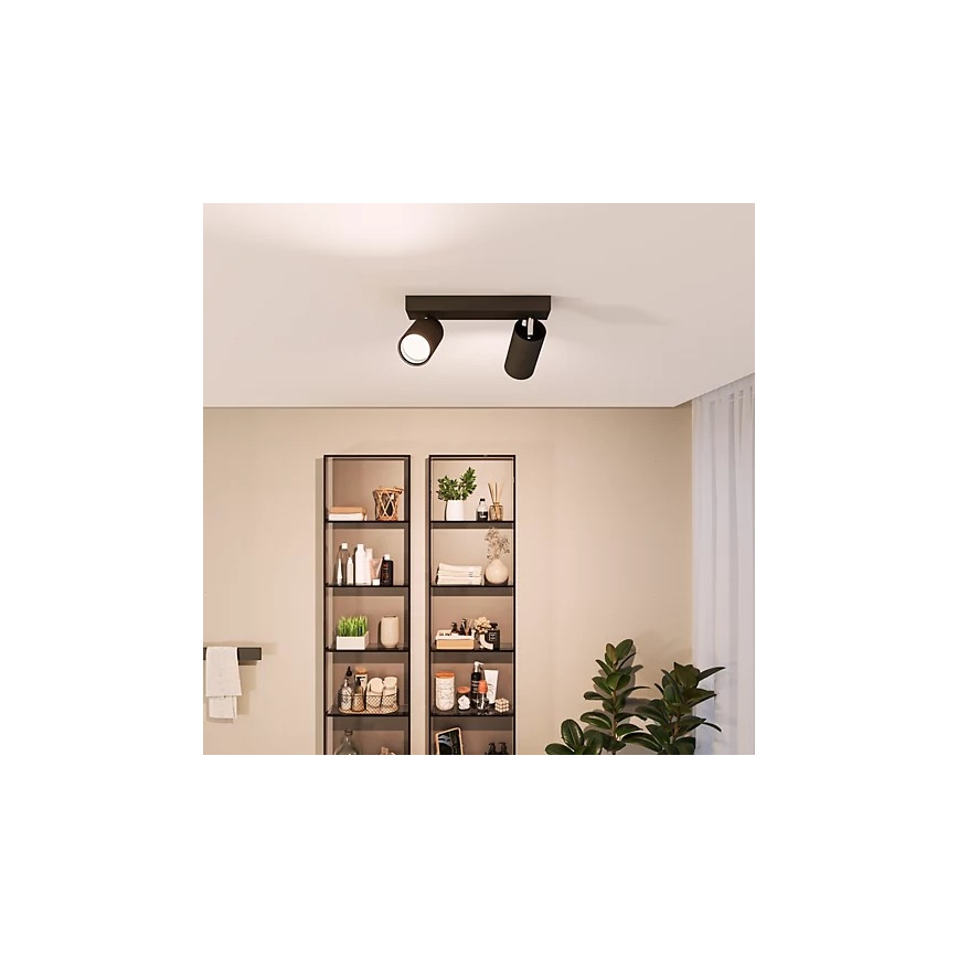 Philips - Reflektorska lampa za kupatilo IDRIS 2xGU10/5W/230V IP44 crno