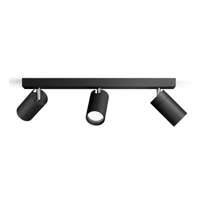 Philips - Reflektorska lampa za kupatilo IDRIS 3xGU10/5W/230V IP44 crno