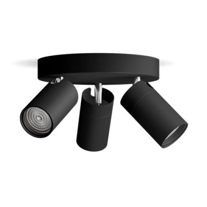 Philips - Reflektorska lampa za kupatilo IDRIS 3xGU10/5W/230V IP44 crno