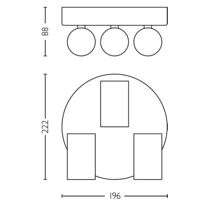 Philips - Reflektorska lampa za kupatilo IDRIS 3xGU10/5W/230V IP44 crno/zlatna