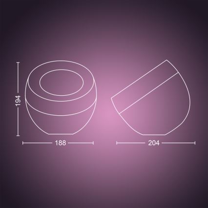 Philips - LED RGB prigušiva stona lampa Hue IRIS LED/8,2W/230V 2000-6500K bela