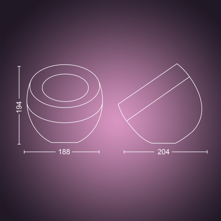 Philips - LED RGB prigušiva stona lampa Hue IRIS LED/8,2W/230V 2000-6500K bela
