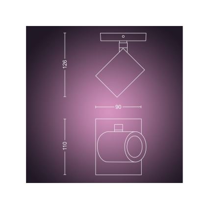 Philips - RGBW LED Prigušiva reflektorska lampa Hue ARGENTA 1xGU10/4,2W/230V 2000-6500K