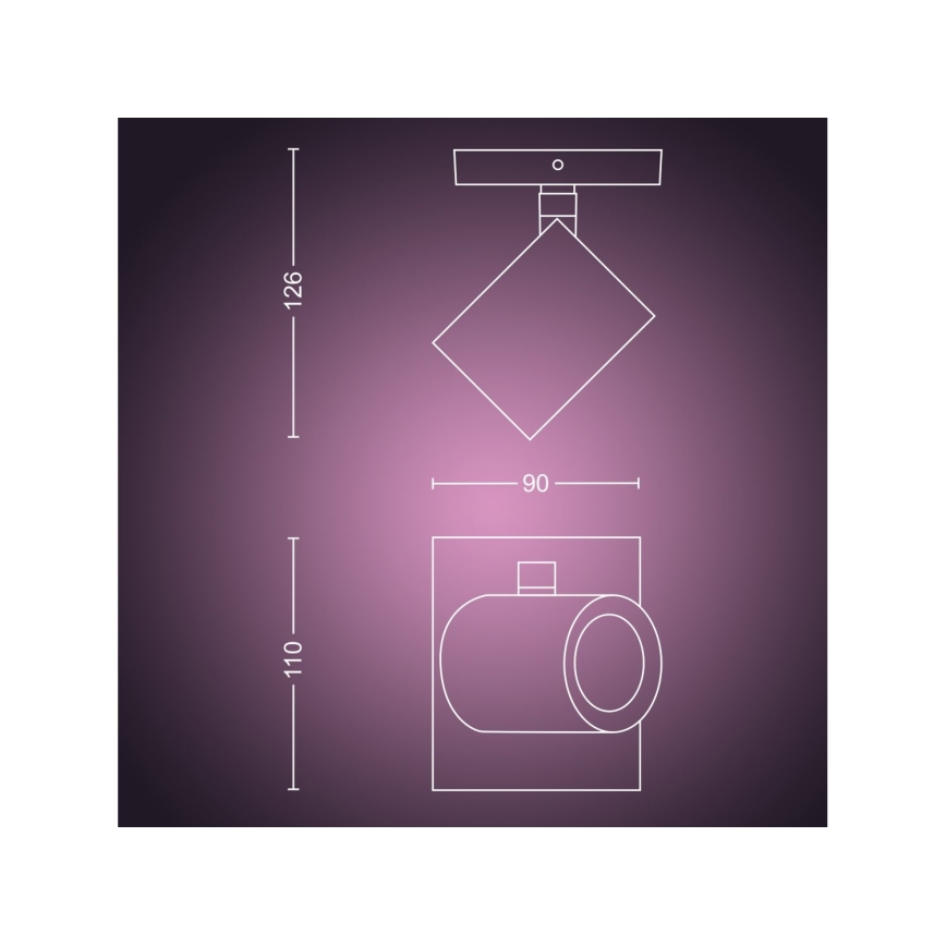 Philips - RGBW LED prigušiva spot svetiljka Hue ARGENTA 1xGU10/4,2W/230V 2000-6500K