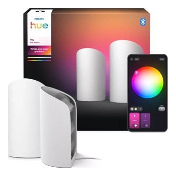 Philips - SET 2x LED RGBW prigušiva projekcijsko svetlo Hue PLAY Wall Washer LED/20W/230V 2000–6500K belo
