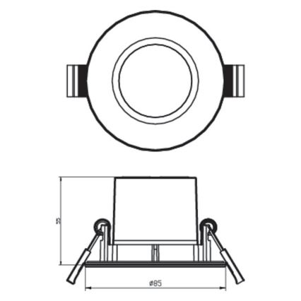 Philips - Set 3x LED Prigušiva lampa za kupatilo DIVE 1xLED/5,5W/230V IP65