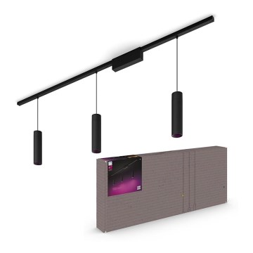 Philips - Set 3x LED RGBW Prigušivi luster na sajli za šinski sastav Hue PERIFO LED/15,6W/230V 2000-6500K