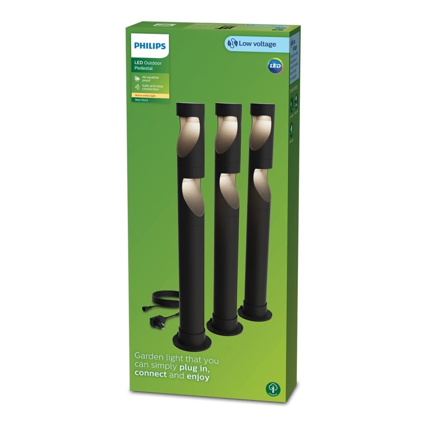 Philips - Set 3x LED Spoljna lampa GARDENLINK DESI LED/1,5W/230V 2700K IP44