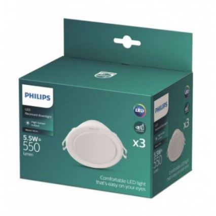 Philips - Set 3x LED Ugradbena lampa LED/5,5W/230V