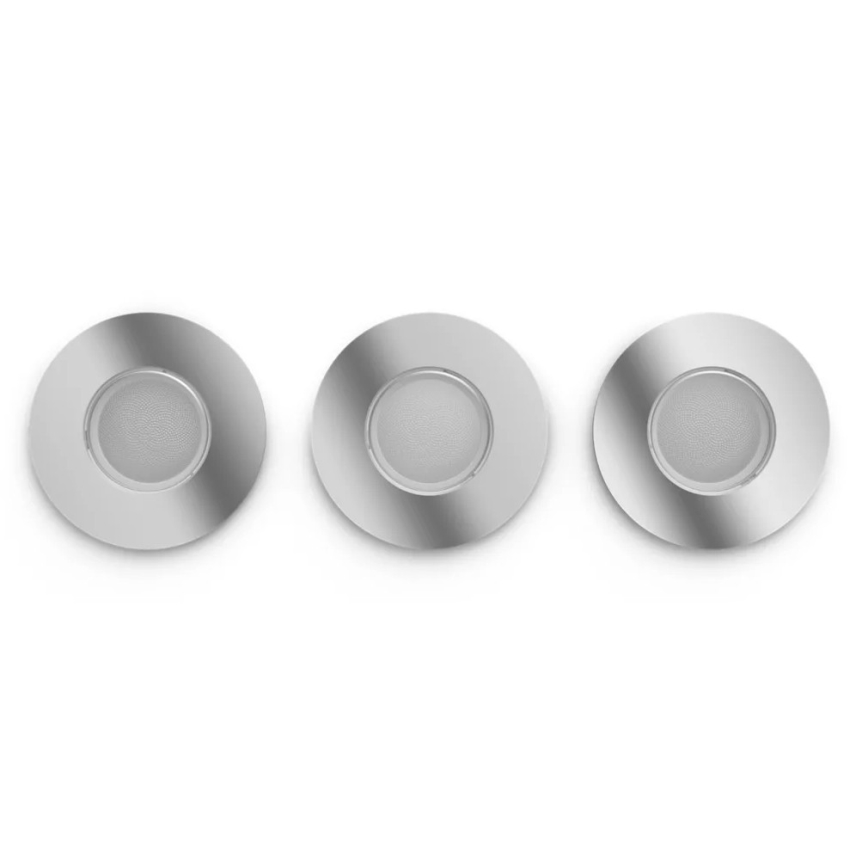 Philips - Komplet 3x LED prigušiva kupatilsko ugradno svetlo Hue ADORE BATHROOM 1xGU10/4,2W/230V 2200-6500K IP44