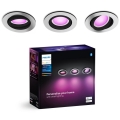Philips - Set 3xLED RGBW Prigušiva ugradbeni Hue CENTURA 1xGU10/4,2W/230V 2000-6500K