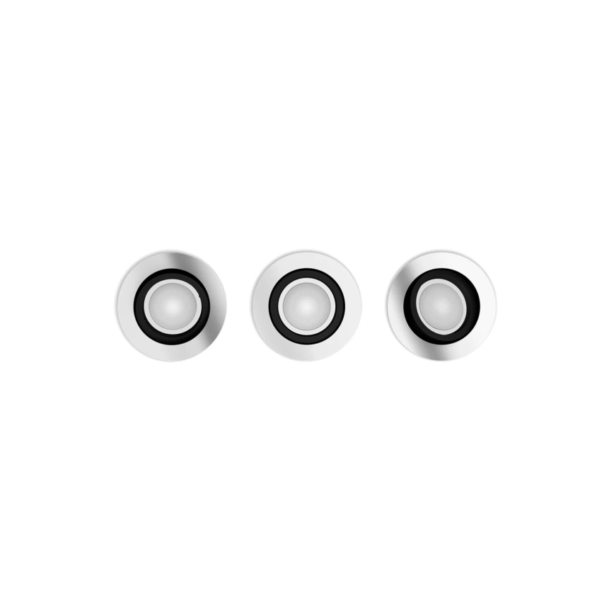 Philips - Set 3xLED RGBW Prigušiva ugradbeni Hue CENTURA 1xGU10/4,2W/230V 2000-6500K