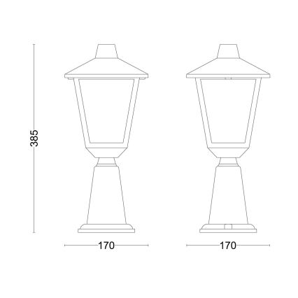 Philips - Spoljašnja lampa KINNO 1xE27/25W/230V IP44
